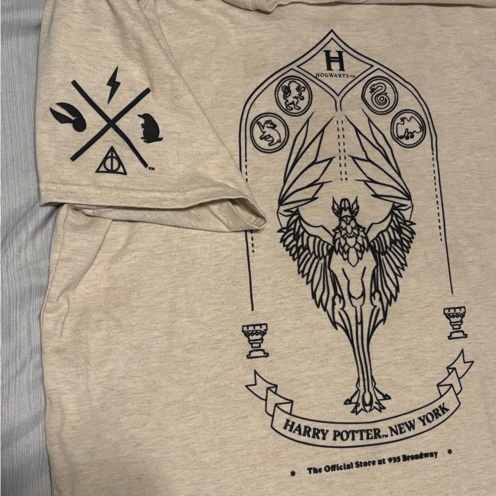 NYC Harry Potter Store Tan Graphic Tee
